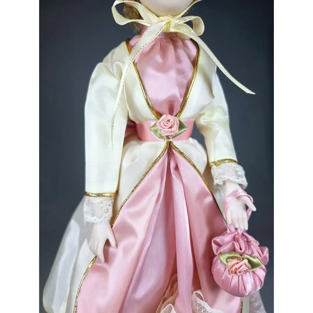 Vintage Edwin Knowles Elegance Victorian Lady Porcelain Doll with Stand